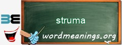 WordMeaning blackboard for struma